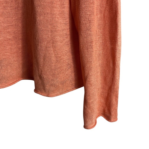 Eileen Fisher Large Linen Lightweight Pullover Sweater Minimalist  Coastal - Picture 4 of 7
